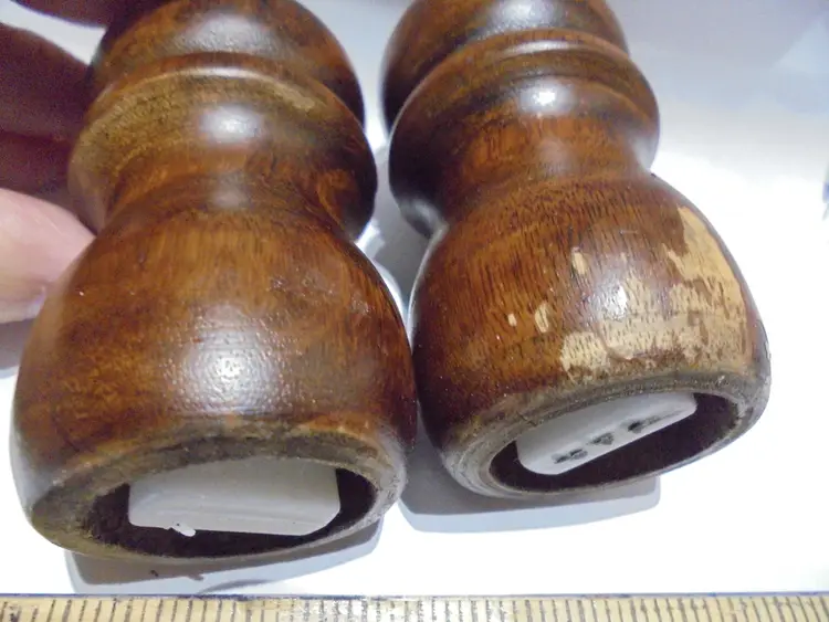 #10 Wood Salt and Pepper Shakers 3" Tall with Screw in Plastic Stoppers