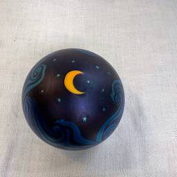 Starry Night Paperweight, Signed, Lundberg