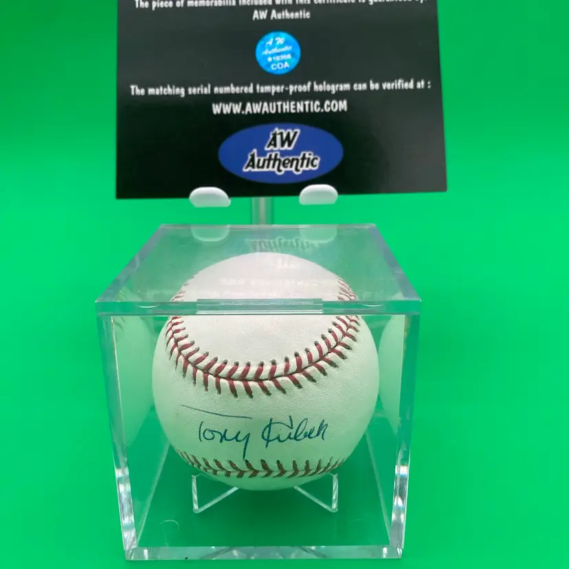 Tony Kubek Autographed Rawlings Official Major League Baseball w/ COA & Case