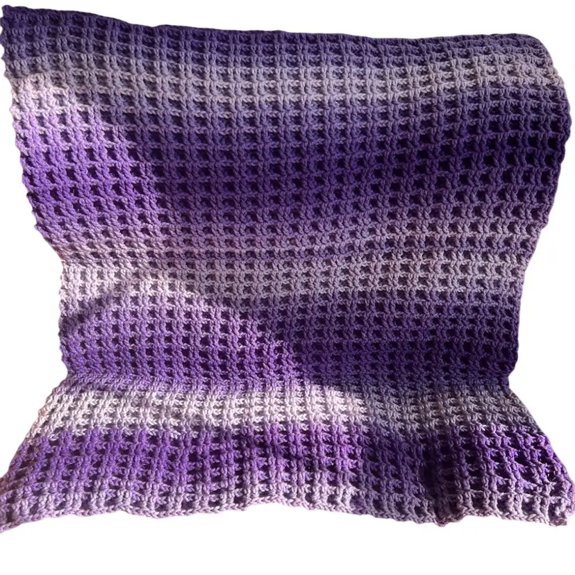 Baby Afghan Purple Ombre’ New