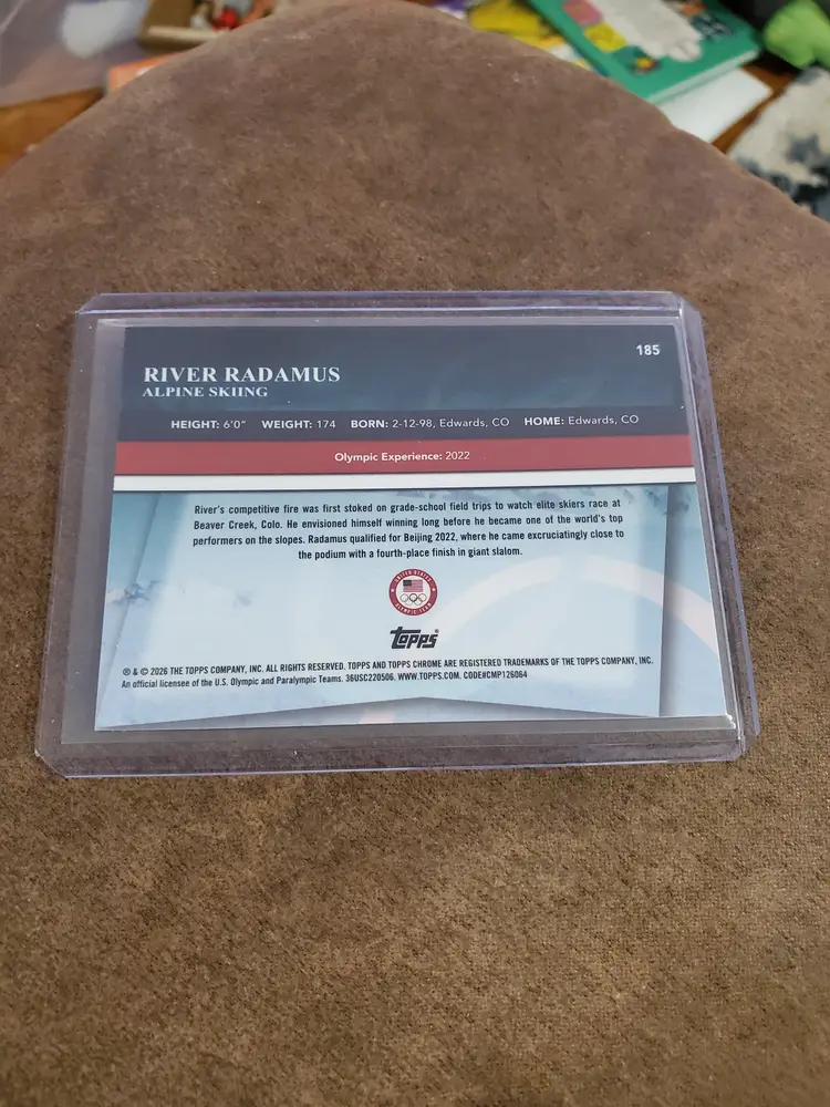 River Radamus 2026 Topps Chrome Olympics Pink Refractor /250