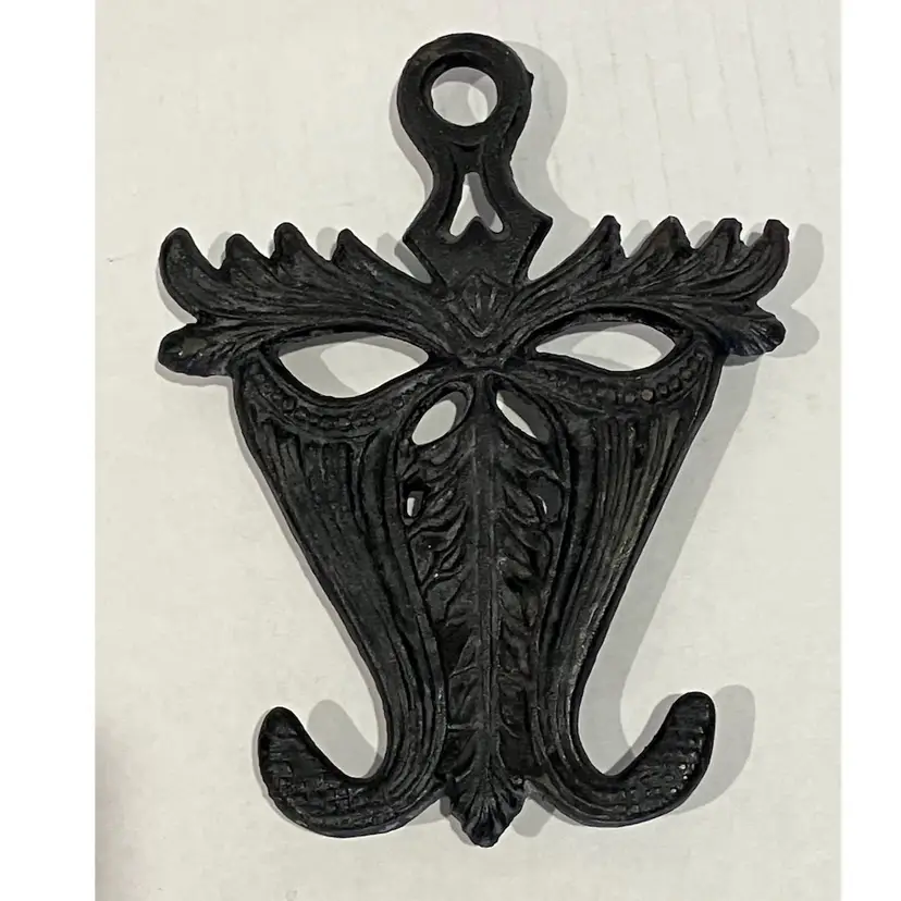 Vintage Black Cast Iron Trivet Or Wall Hanging