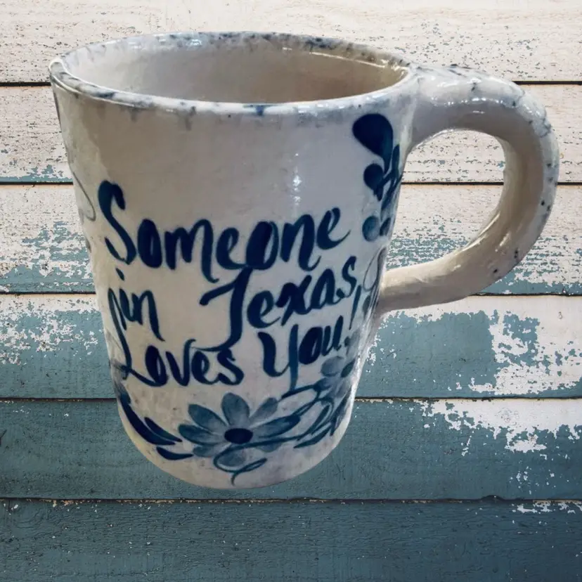 Vintage Martinez Pottery Texas Coffee Mug