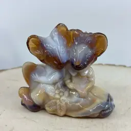 Imperial Glass Sweetheart Caramel Slag Mice 3.5”