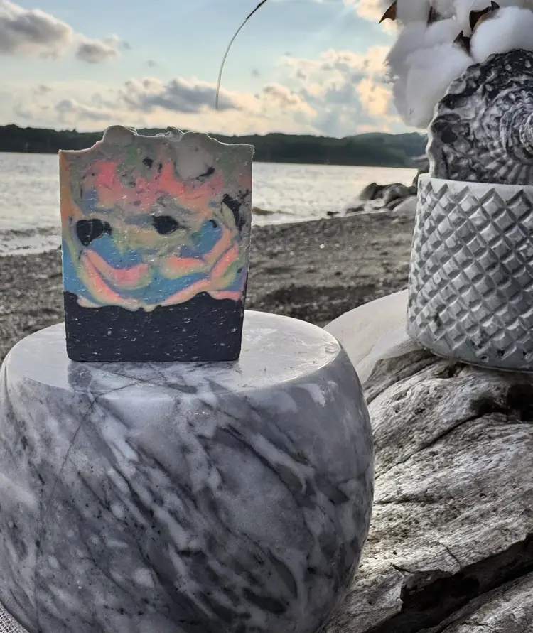 Pink Beaches | Travel Size Tropical Soap | Beach Scented Guest Soap | Jasmine Vanilla Musk | Handmade by BliN