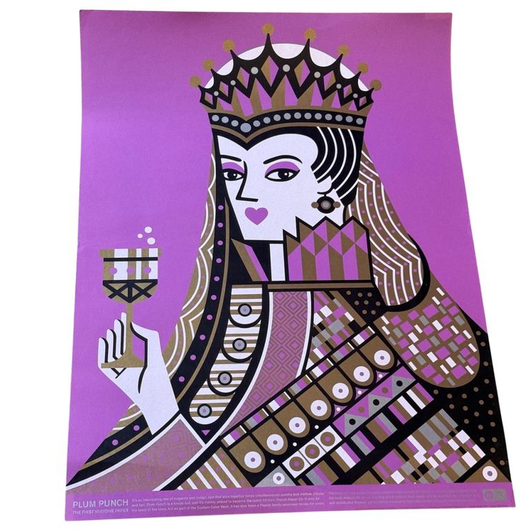 French Paper Co Plum Punch Charles S. Anderson Poster 18”x 24” Vivitone Paper