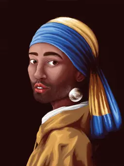 Brotha with a Pearl Earring Print