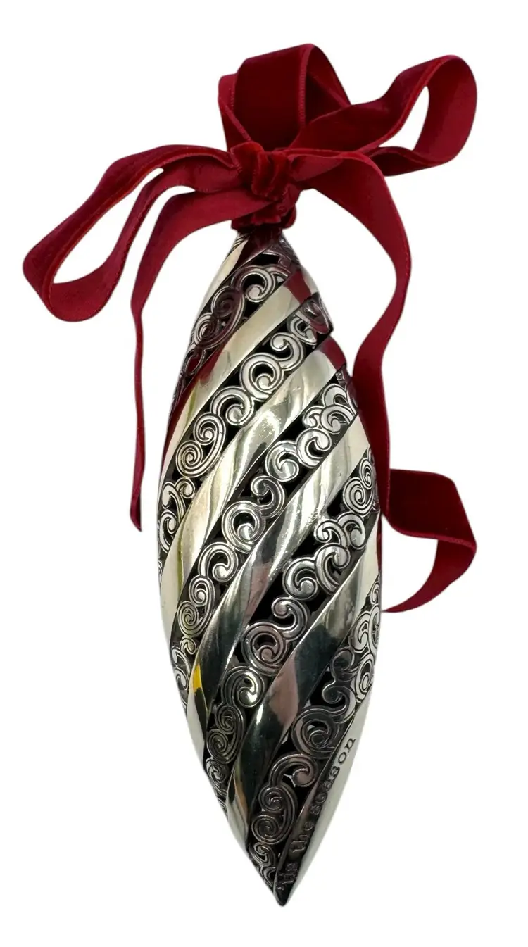 Brighton Silver Plated Christmas Holiday Ornament Limited Edition 2009 5.5”