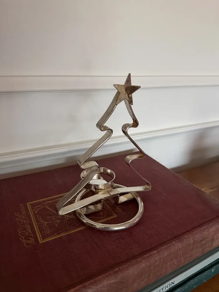 International Silver Company Christmas Tree Candle Holder