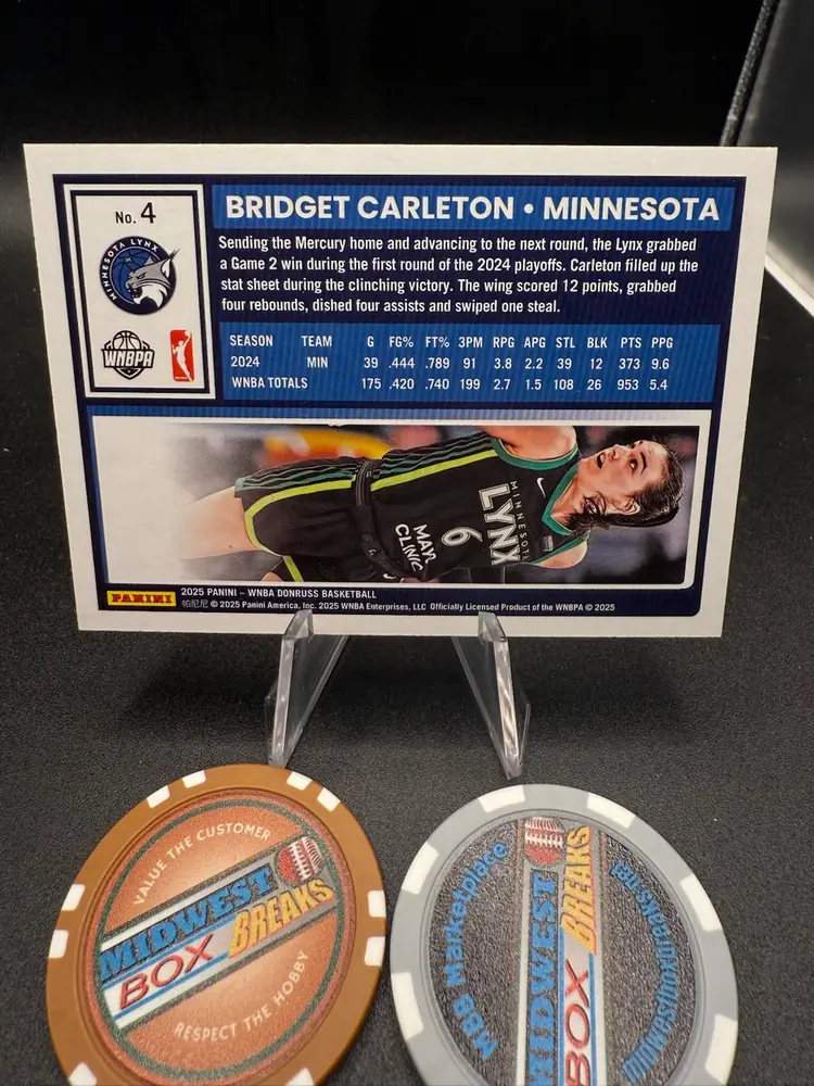 Bridget Carleton Parallel #/399 2025 Donruss WNBA Minnesota Lynx