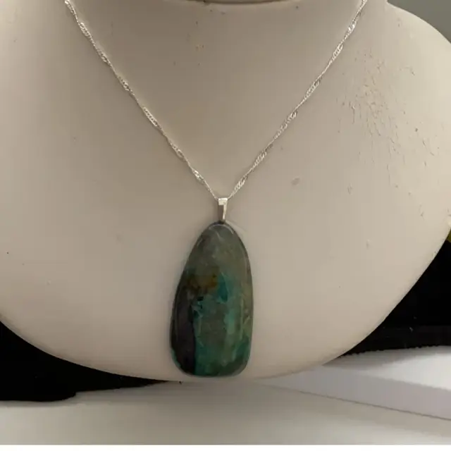 Chrysocolla Pendant Made By Me