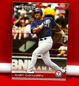 2004 Donruss Collector Baseball Trading Card Rangers Juan Gonzales #202