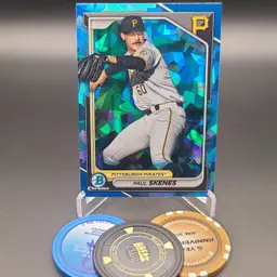 Paul Skenes 2024 Bowman Chrome Prospects Sapphire Card # BCP-125 Pittsburgh Pirates Baseball Card