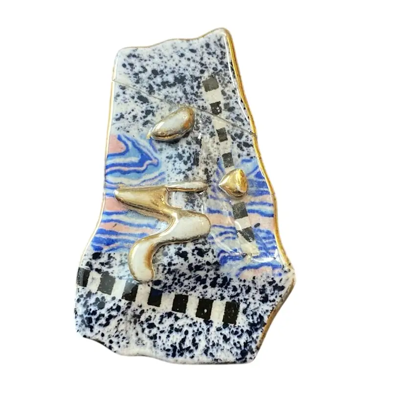 Brooch - Has Crack - 2 1/4” X 1 1/2”