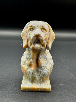 Hand Carved Quartz Dog Figurine