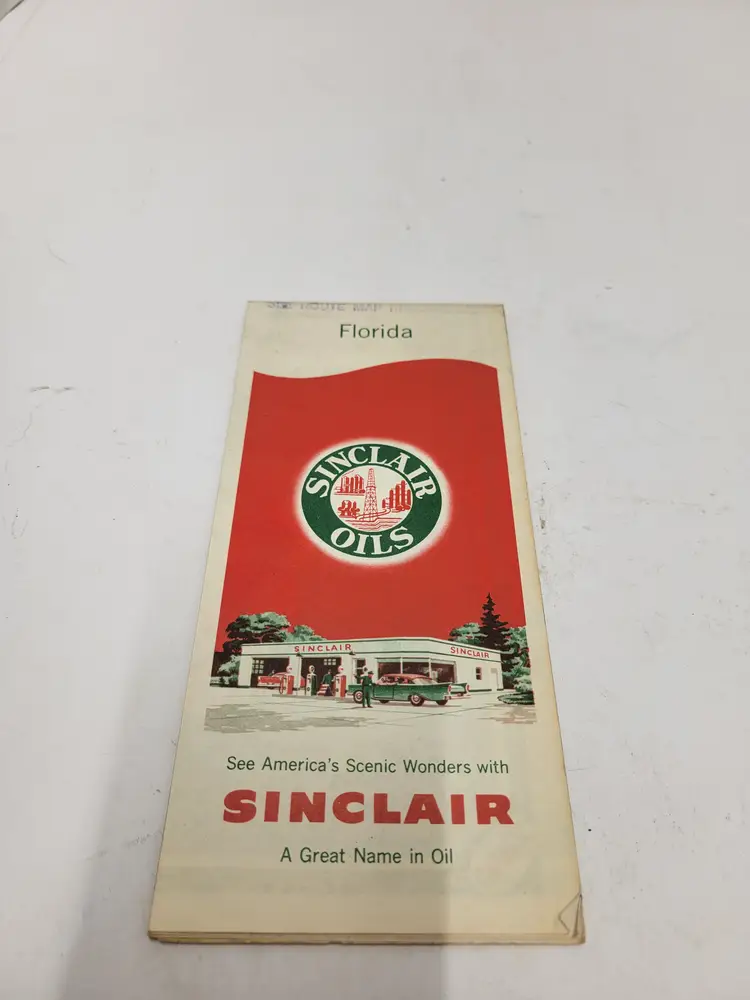 Vintage Florida Vacation Maps 1963 SINCLAIR Oils
