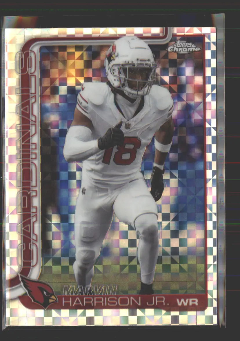 Marvin Harrison Jr. 2025 Topps Chrome X-Fractor #1 - (142) - Arizona Cardinals