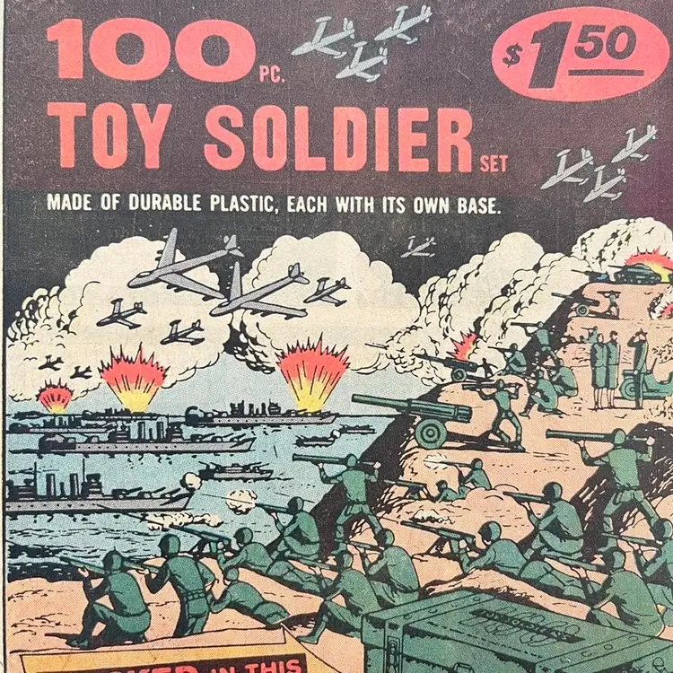Toy Soldiers Vintage Advertisement Lucky Products Army Men