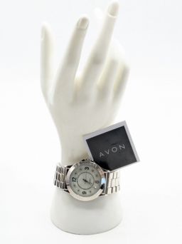 Vintage Avon Silver Tone Quartz Watch with Box NOS