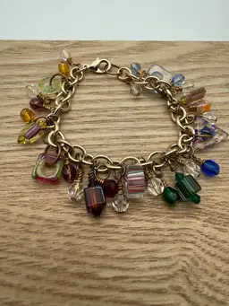 Glass Beaded Charm Bracelet
