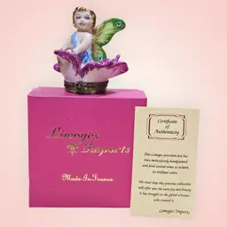 Vtg Limoges France Trinket Box Pierre Arquie Limited Edition Fairy Flower RARE