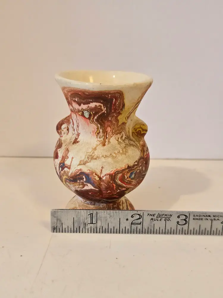 Morton End of Day Paint Swirl Pottery Vase