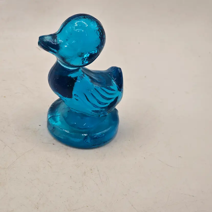 Boyd Debbie The Duck Figurine Vintage Glass Alice blue