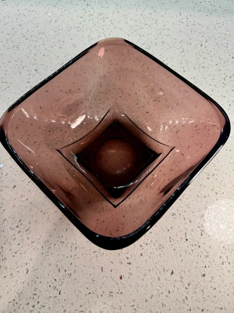 MID Century Hazel Atlas Bowl Moroccan square Capri colony amethyst