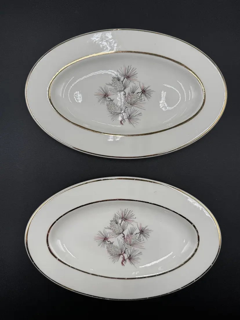 Set of 2 Relish Plates, Princess, Cunningham & Pickett