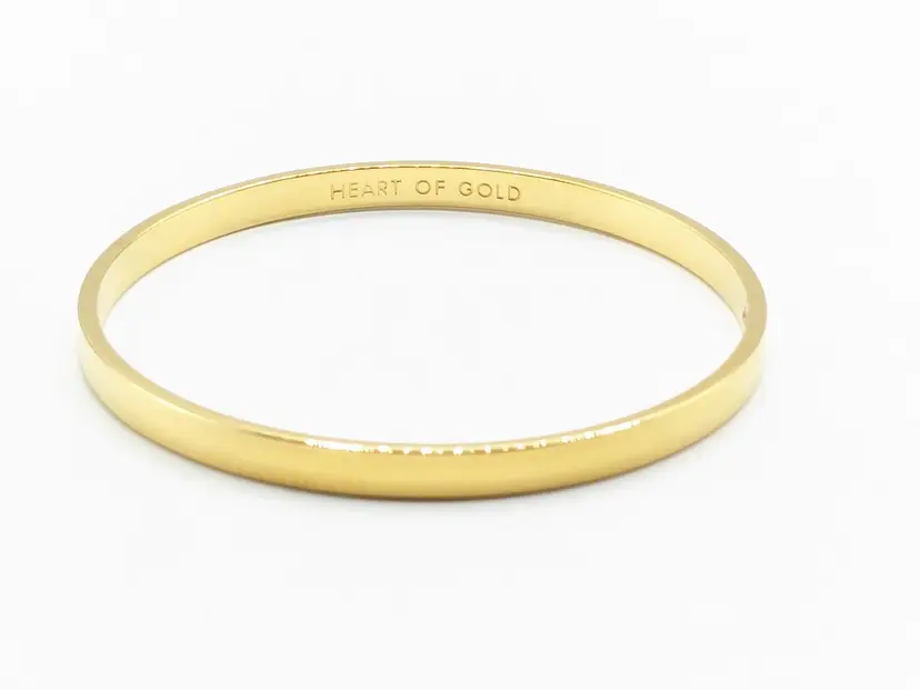 Kate Spade NY Heart of Gold Bangle Bracelet 12K Gold Plated