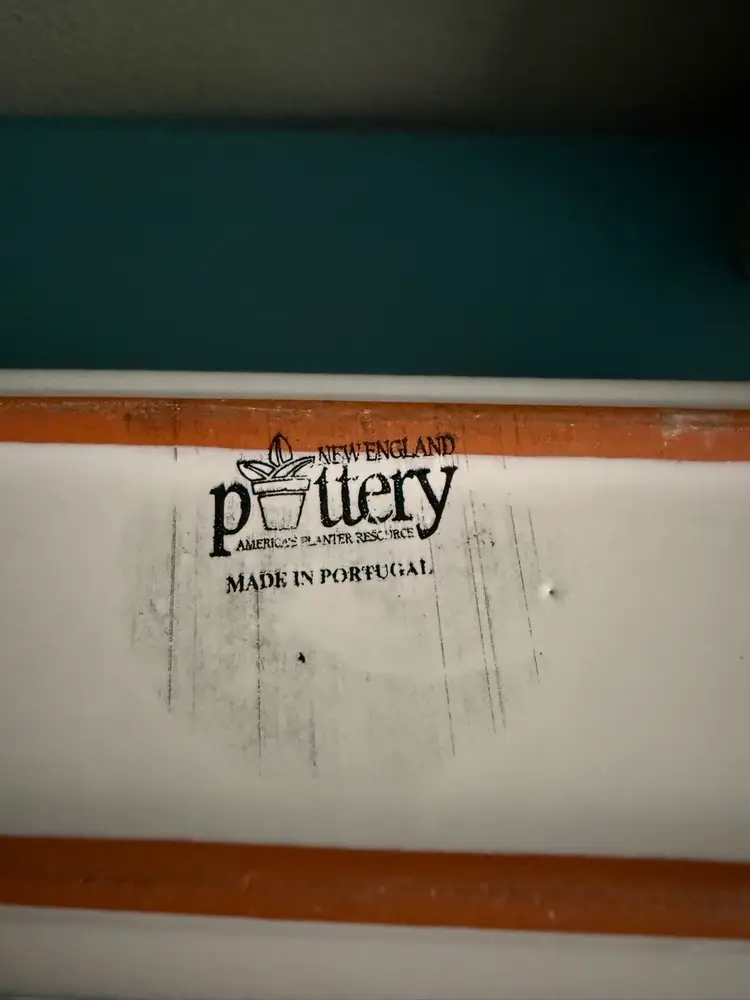 New England Pottery floral rectangular “window box" planter