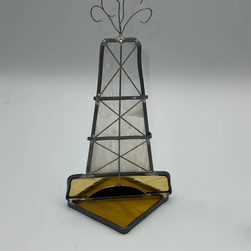 Stained Glass Lighthouse Photo Holder 7.5 Inches