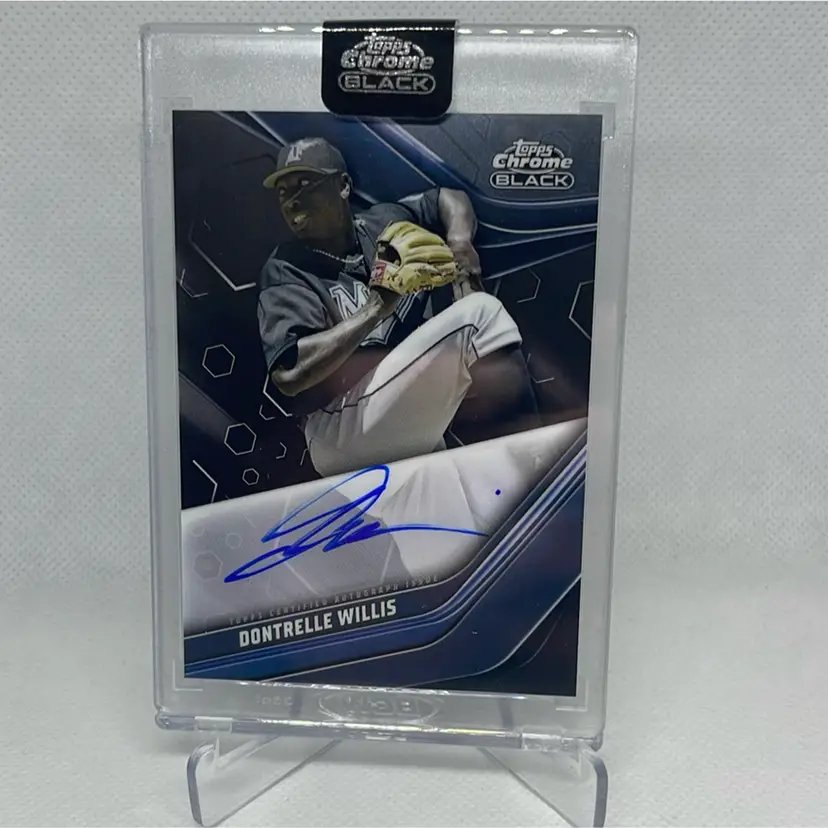 2023 Topps Chrome Black Dontrelle Willis Auto Autograph #CBA-DWIL Miami Marlins