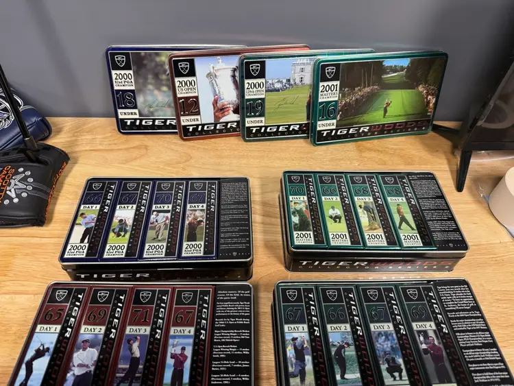 Tiger Grand Slam Collector Golf Ball Tin Set , All 4 Majors