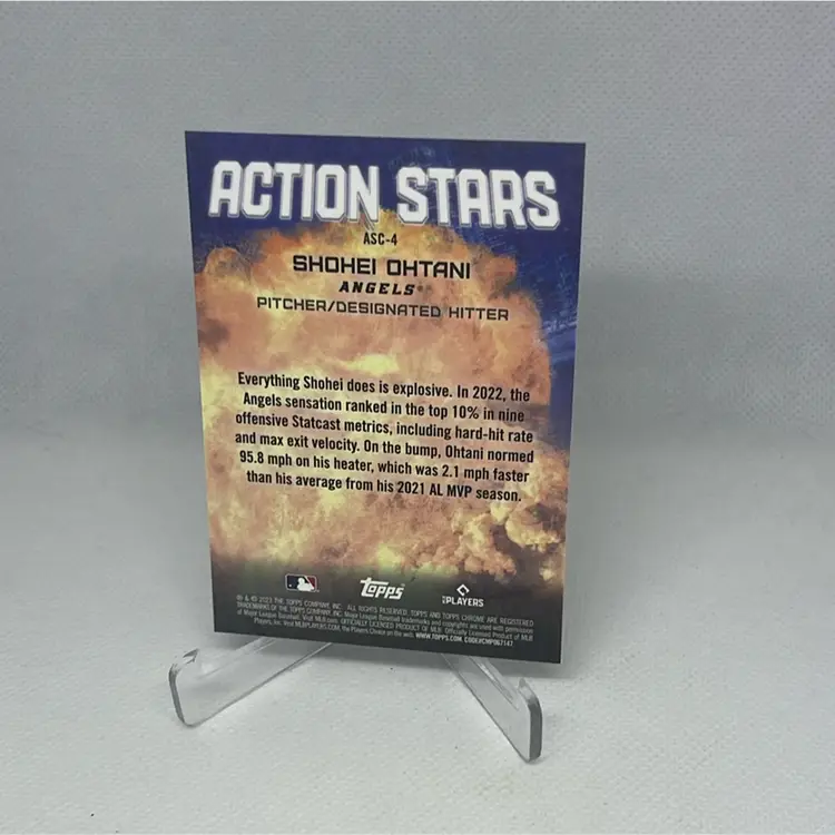 2023 Topps Chrome Update Action Stars Shohei Ohtani ASC-4