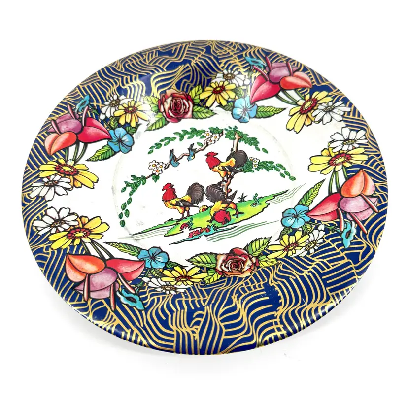 Decorative Rooster Tin Plate Action Industries Brazil