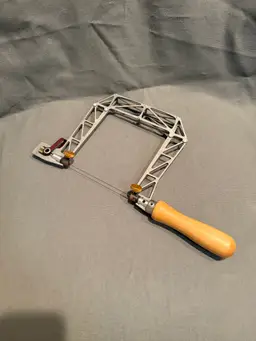 5" Titanium Birdcage Fret Saw with Lever Tension and Swivel Blade Clamps