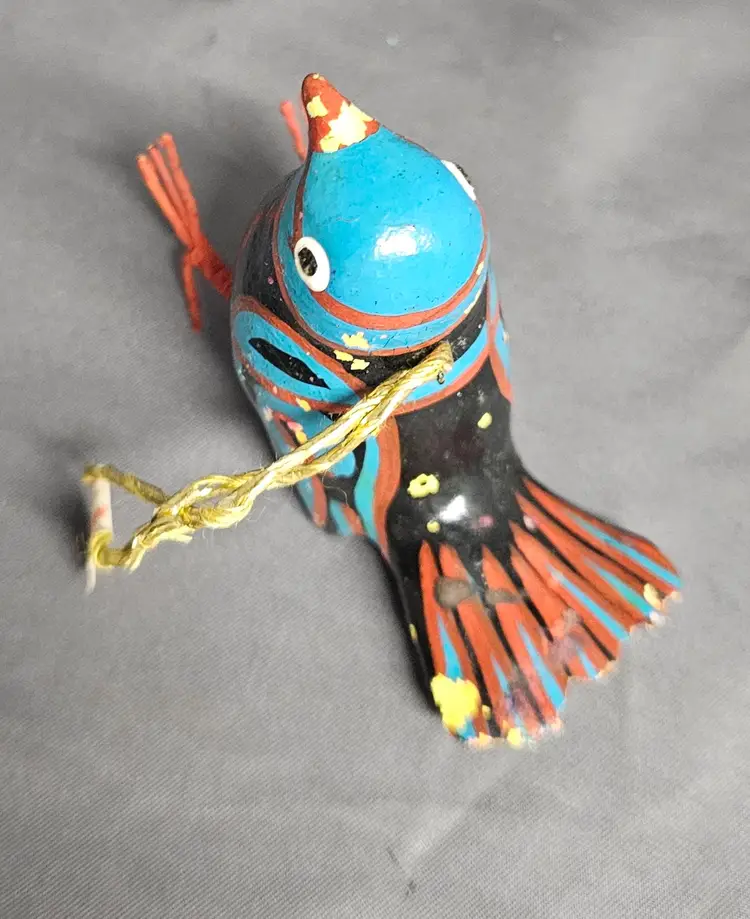 Vintage Colorful Bird Ornament
