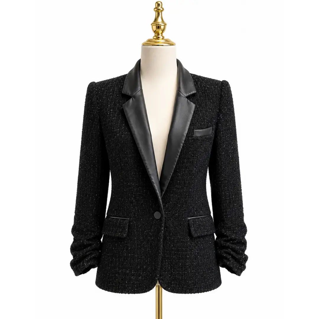 Generation Love Blazer With Leather Collar Sz S