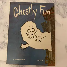 Vintage Children's Halloween Activity Book "Ghostly Fun" 1970 Scholastic