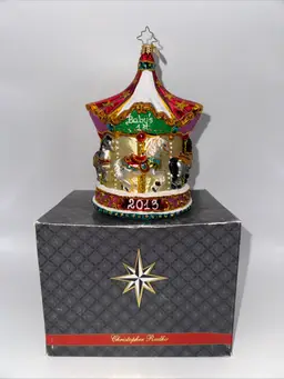 Christopher Radko Baby’s 1st Carousel 2013 Merry Go Round Ornament Rare