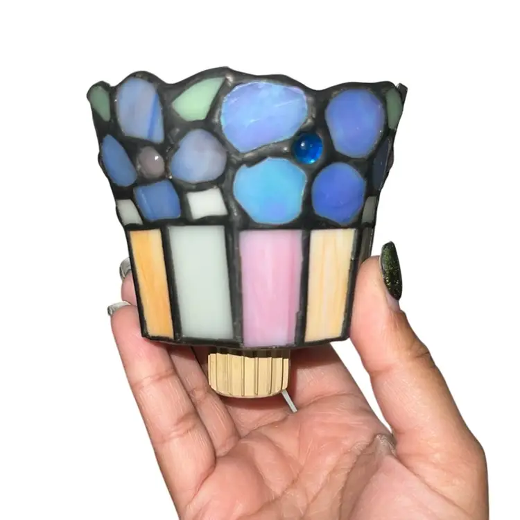 Tiffany Style Stained Glass Votive Holder