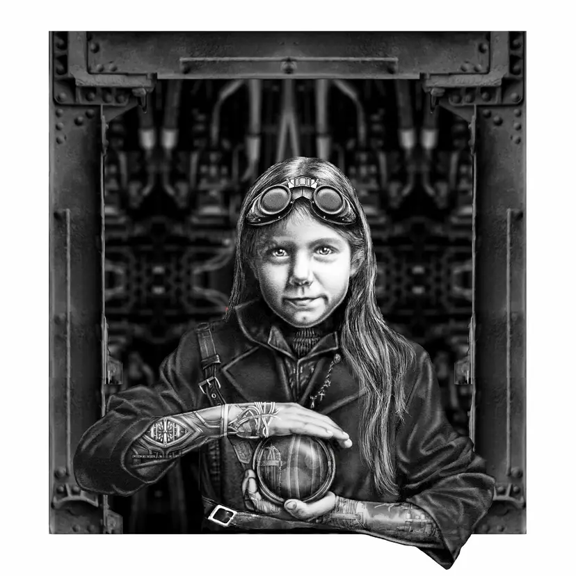 "Malon Angel Black and White"