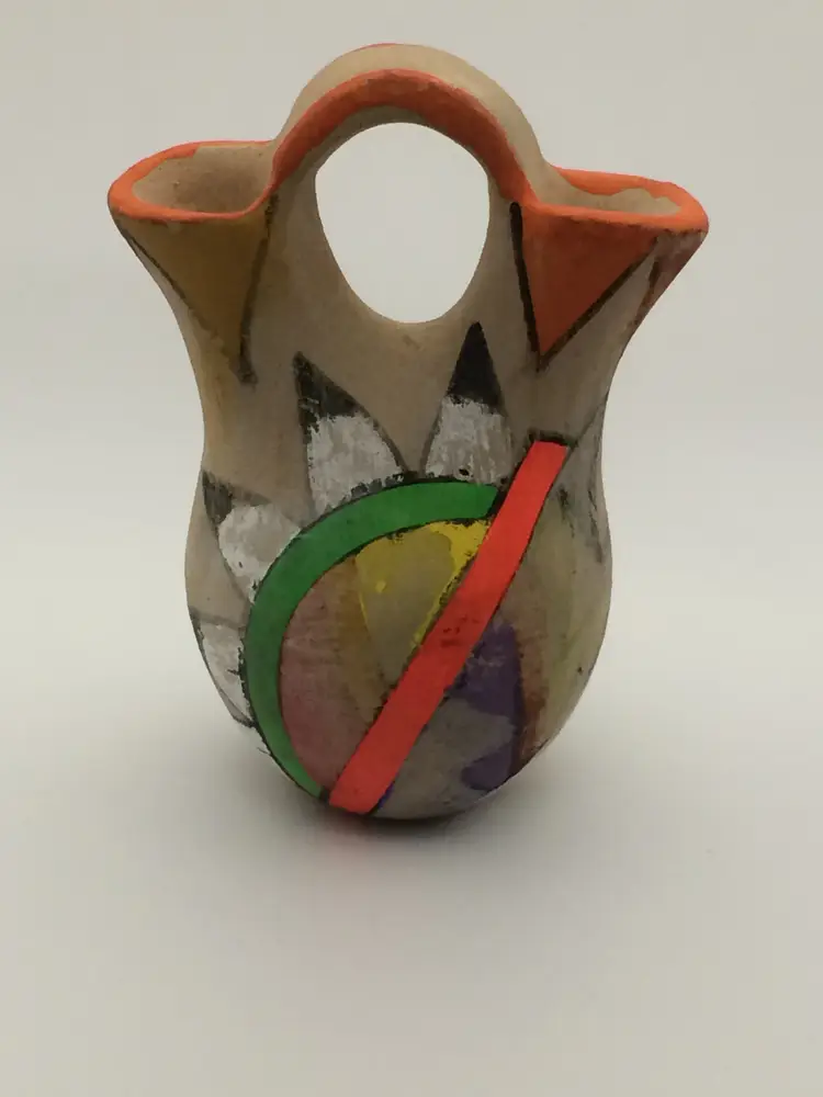 4" Mini UV Reactive Vase 3 1/4" wide.