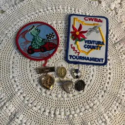 Vintage CWBA 2 Patches 5 Award PIns 1970's