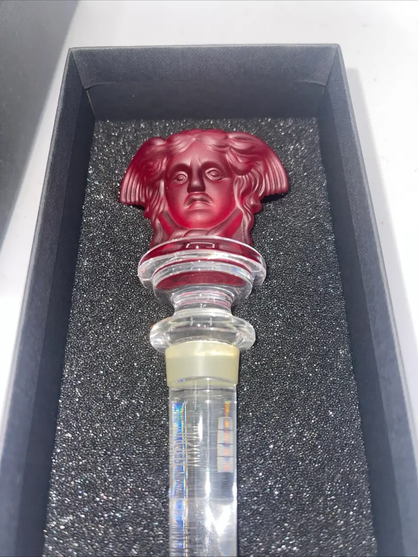 Versace Rosenthal Medusa redCrystal Bottle Stopper w/ Original Box Limited