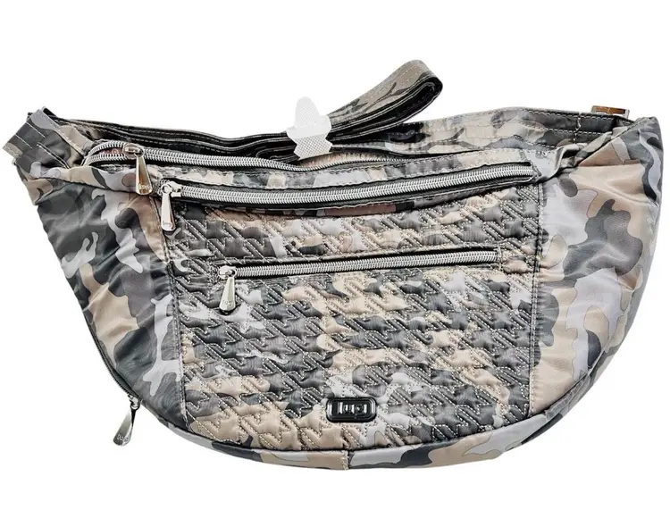 Lug Boomerang Sling Crossbody Bag Fanny-Pack Convertible Camo Brown Travel NWOT