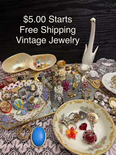 Vintage Jewelry- First Live- Free Shipping As I Learn The Ropes 