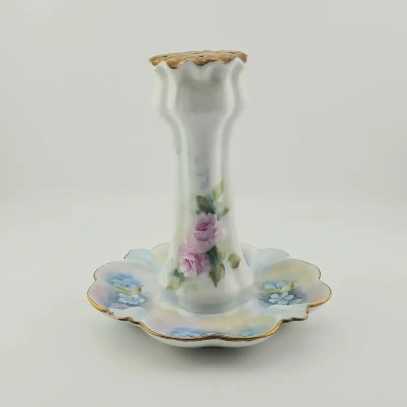 Vintage Hand Painted Floral Hat Pin Holder