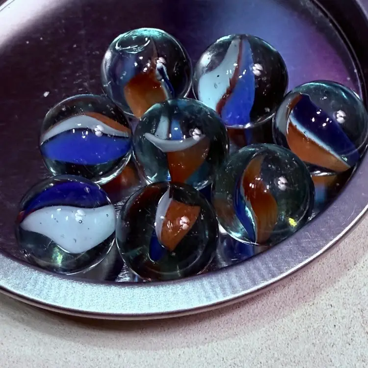 Red White Blue Marbles (8)